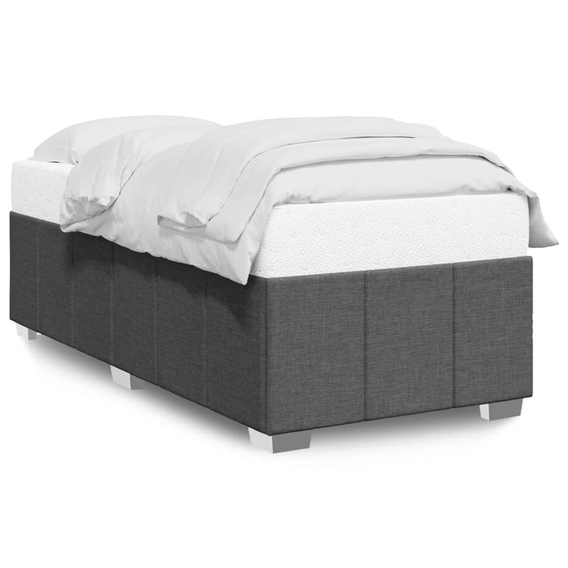 vidaXL Bed Frame without Mattress Dark Grey 90x190 cm Fabric