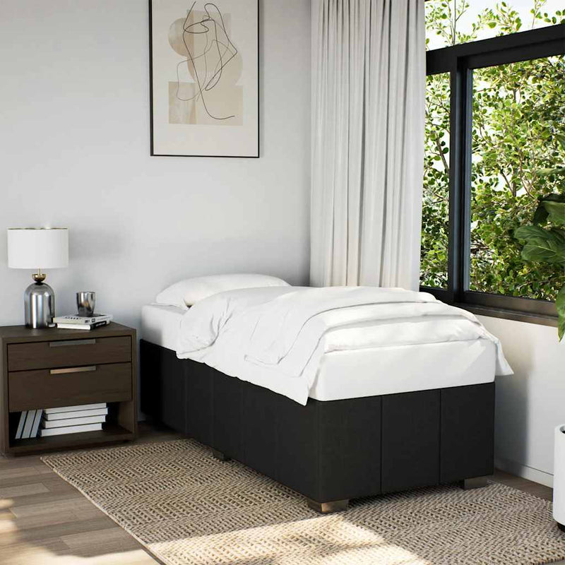 vidaXL Bed Frame without Mattress Black King Single Fabric