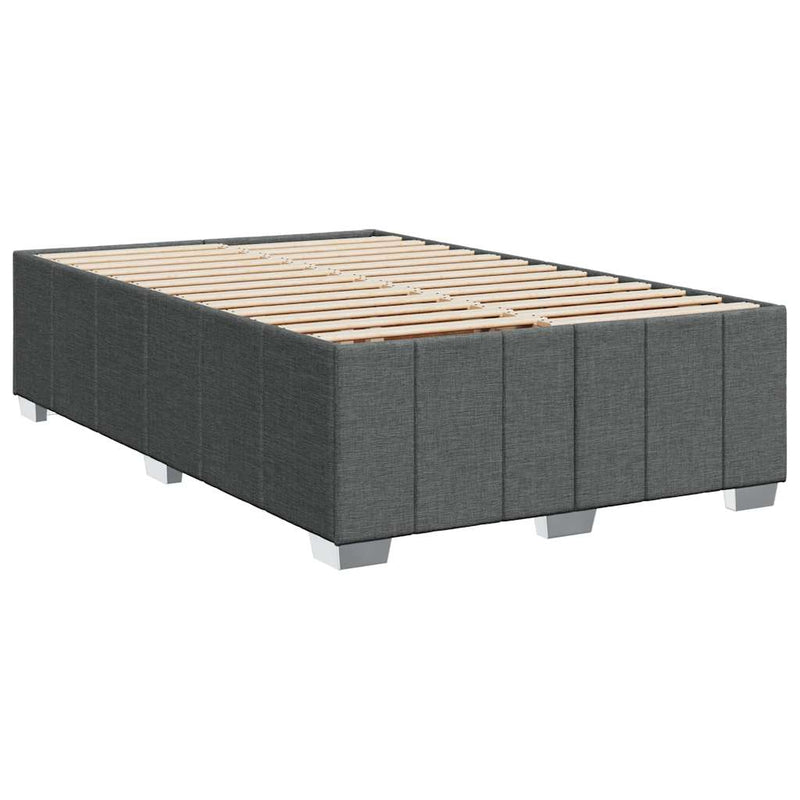 vidaXL Bed Frame without Mattress Dark Grey Double Fabric
