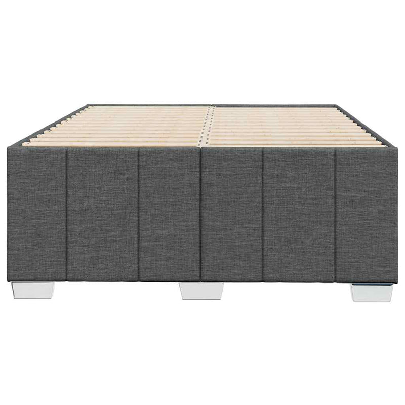 vidaXL Bed Frame without Mattress Dark Grey Double Fabric