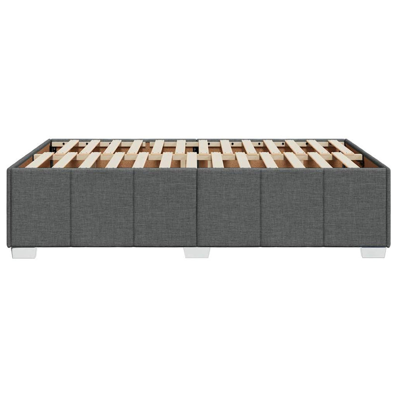 vidaXL Bed Frame without Mattress Dark Grey Double Fabric