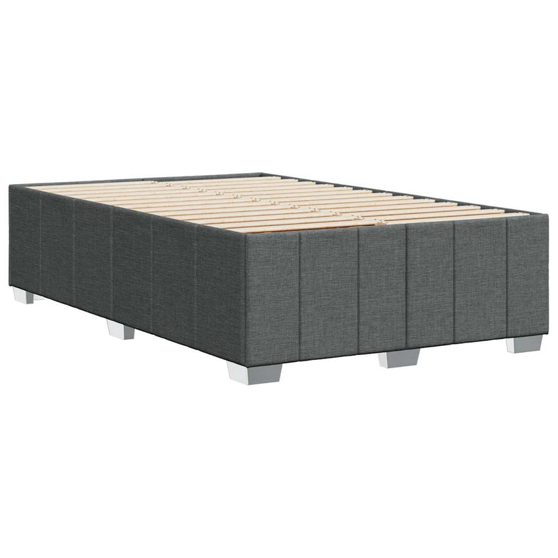 vidaXL Bed Frame without Mattress Dark Grey Double Fabric