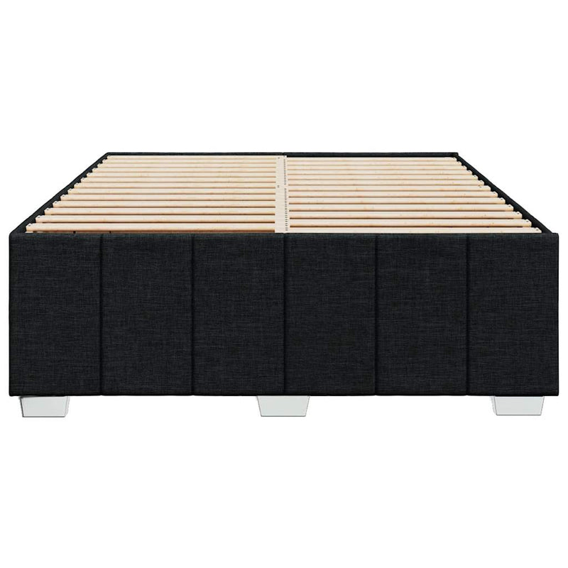 vidaXL Bed Frame without Mattress Black Queen Fabric