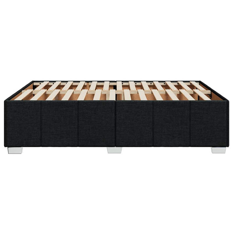 vidaXL Bed Frame without Mattress Black Queen Fabric