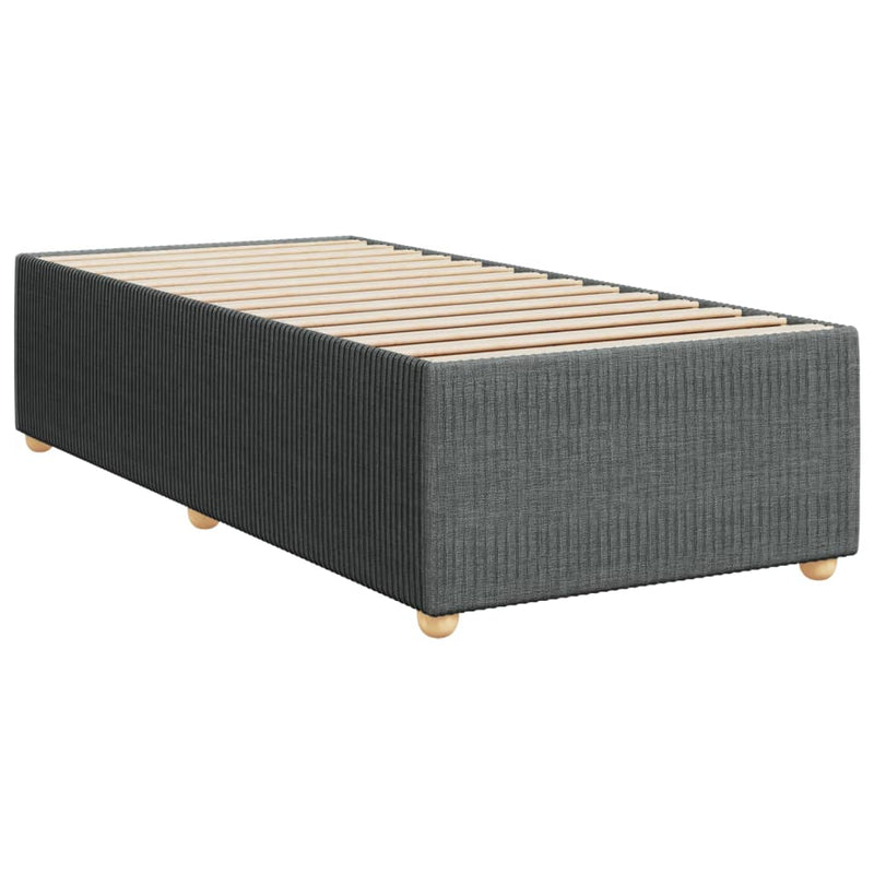 vidaXL Bed Frame without Mattress Dark Grey 90x190 cm Fabric