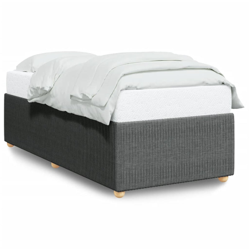 vidaXL Bed Frame without Mattress Dark Grey 90x190 cm Fabric