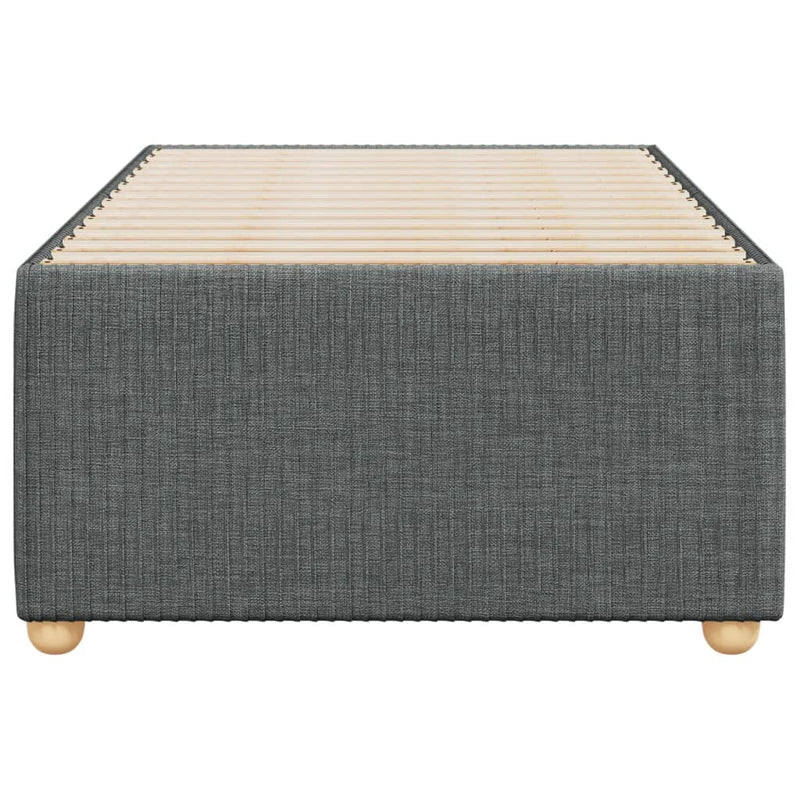 vidaXL Bed Frame without Mattress Dark Grey 90x190 cm Fabric