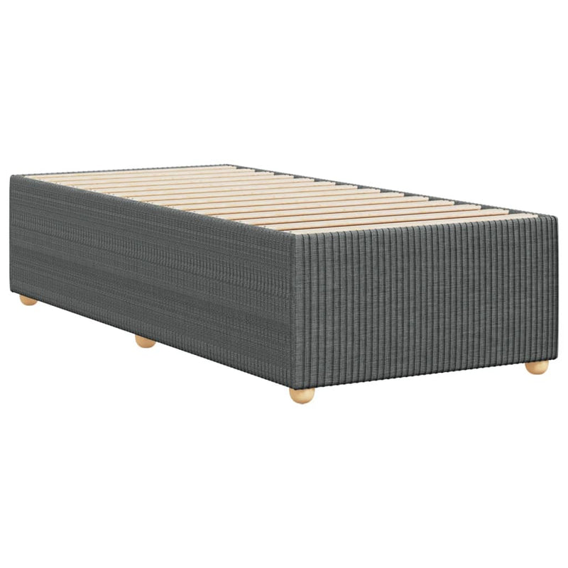 vidaXL Bed Frame without Mattress Dark Grey 90x190 cm Fabric