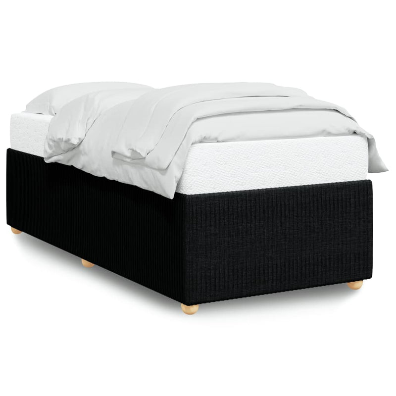 vidaXL Bed Frame without Mattress Black 90x190 cm Fabric