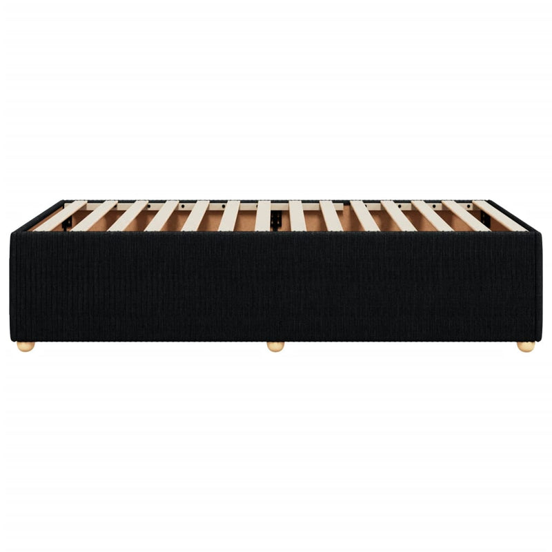 vidaXL Bed Frame without Mattress Black 90x190 cm Fabric