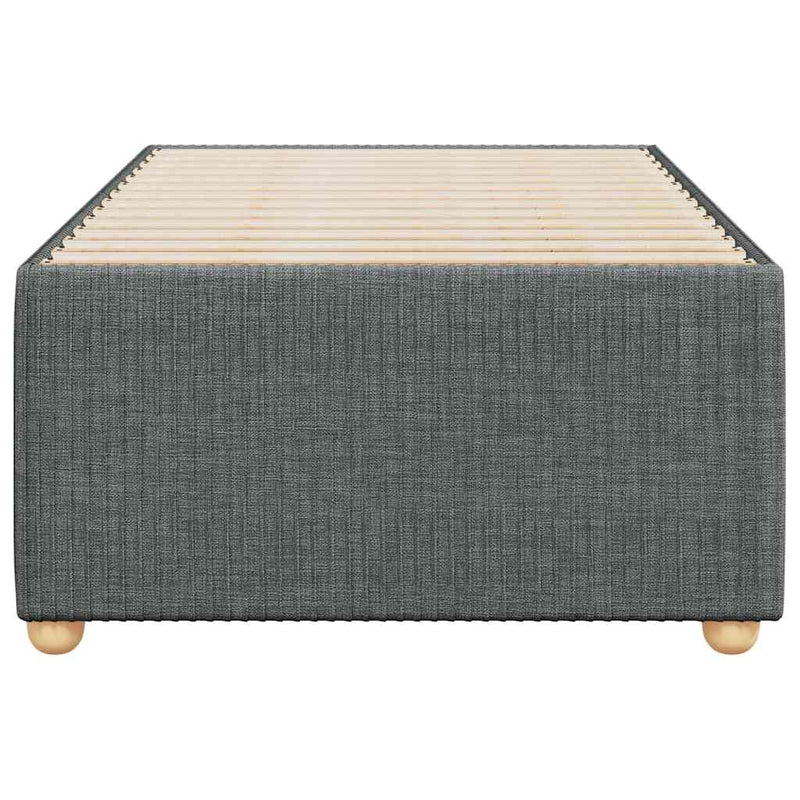 vidaXL Bed Frame without Mattress Dark Grey King Single Fabric