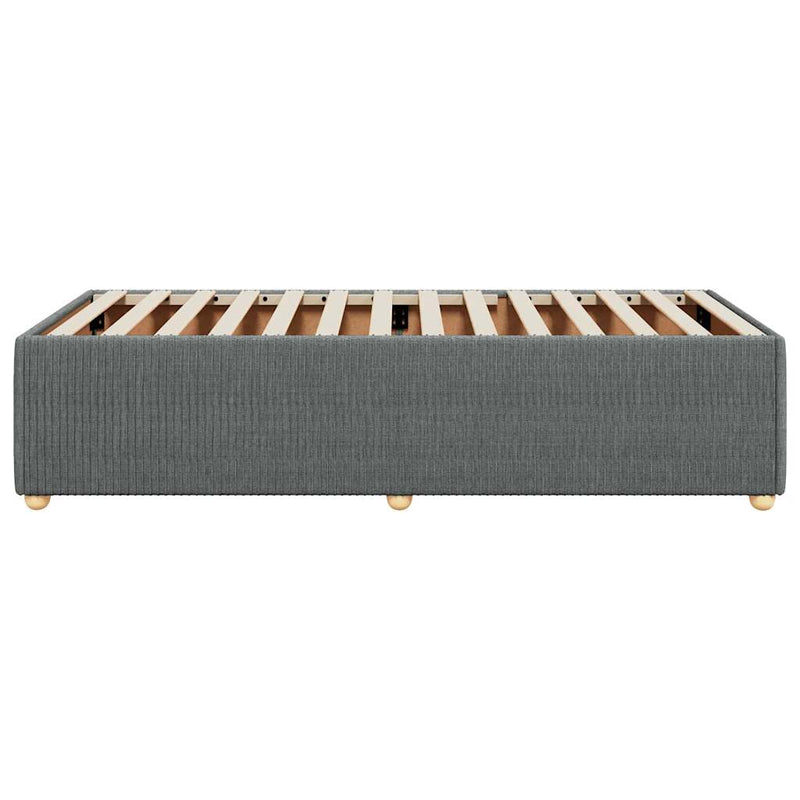 vidaXL Bed Frame without Mattress Dark Grey King Single Fabric