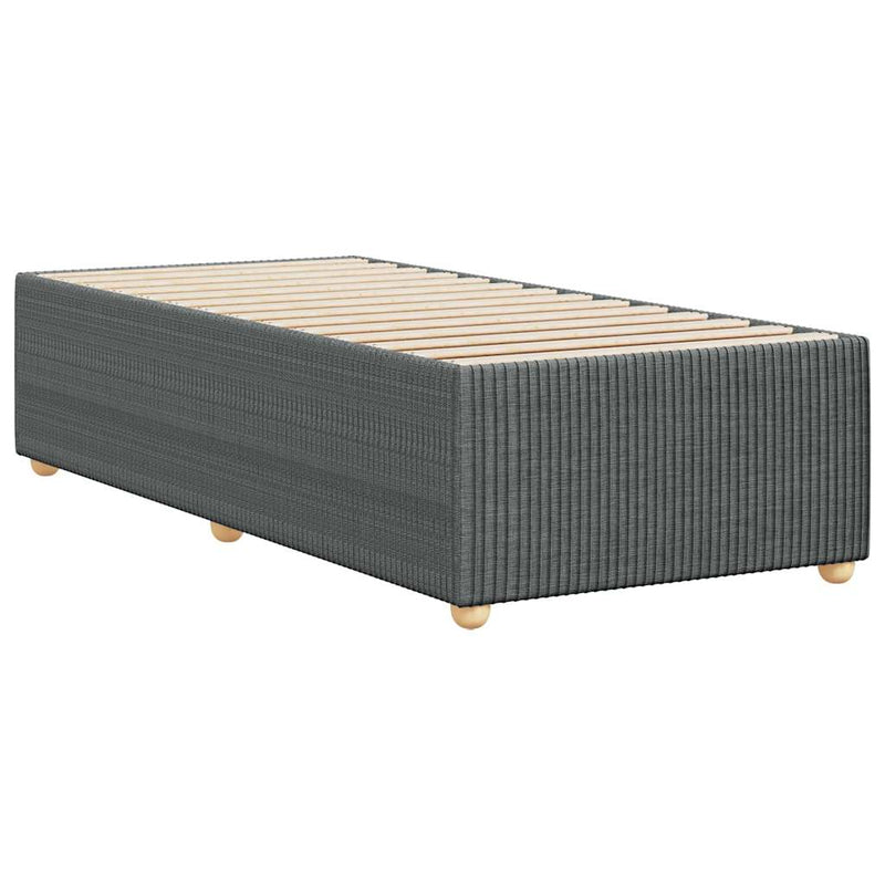 vidaXL Bed Frame without Mattress Dark Grey King Single Fabric