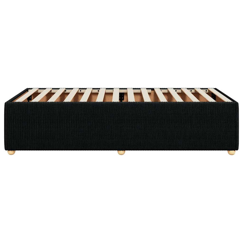 vidaXL Bed Frame without Mattress Black King Single Fabric