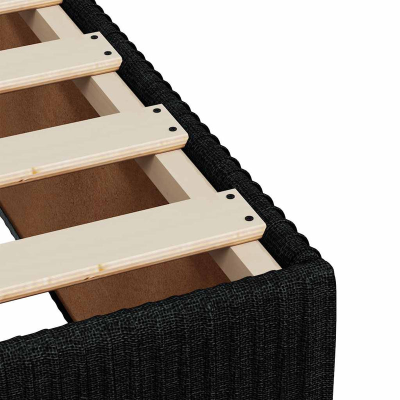 vidaXL Bed Frame without Mattress Black King Single Fabric