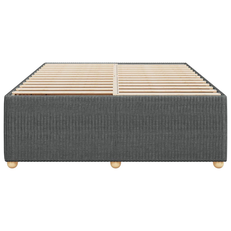 vidaXL Bed Frame without Mattress Dark Grey Double Fabric