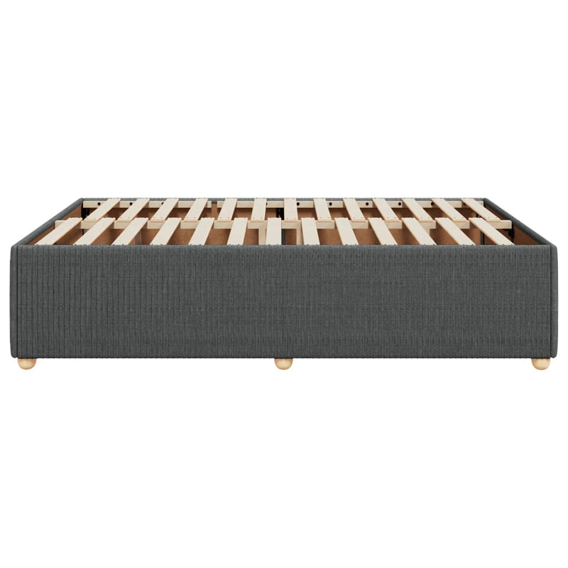 vidaXL Bed Frame without Mattress Dark Grey Double Fabric