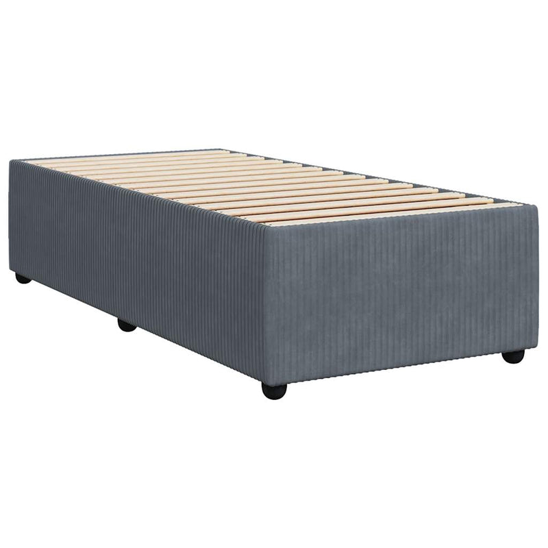 vidaXL Bed Frame without Mattress Dark Grey King Single Velvet