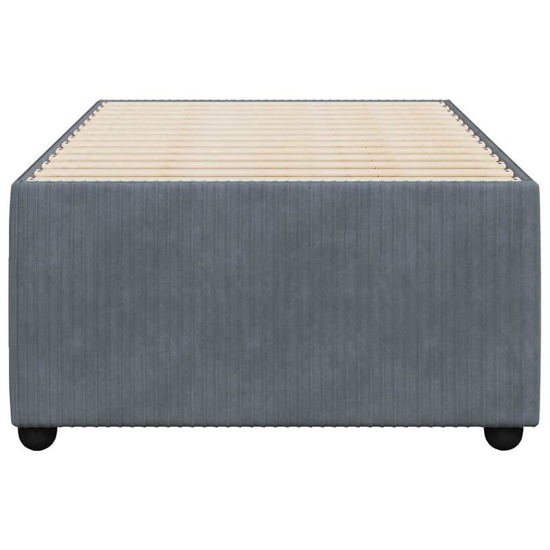 vidaXL Bed Frame without Mattress Dark Grey King Single Velvet