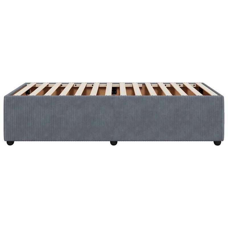 vidaXL Bed Frame without Mattress Dark Grey King Single Velvet