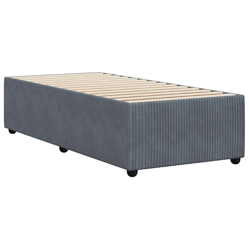 vidaXL Bed Frame without Mattress Dark Grey King Single Velvet