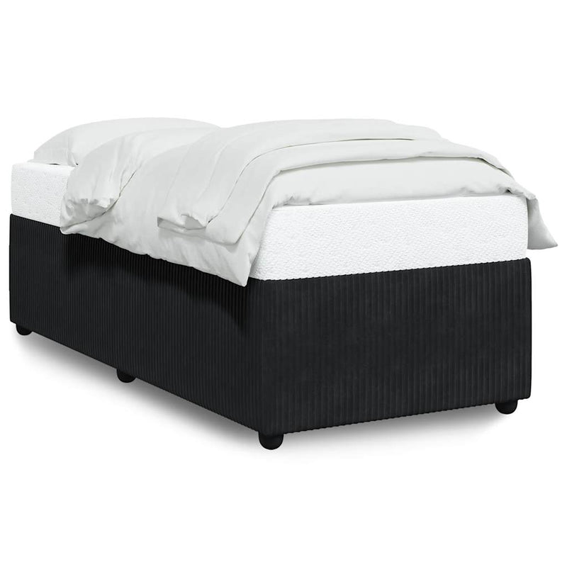 vidaXL Bed Frame without Mattress Black King Single Velvet