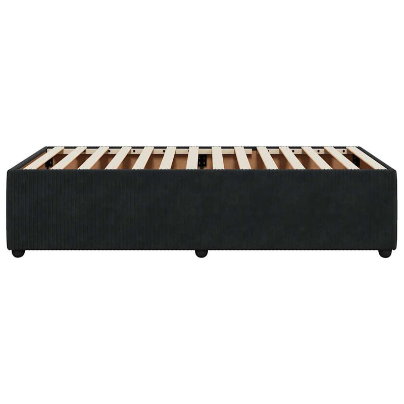 vidaXL Bed Frame without Mattress Black King Single Velvet
