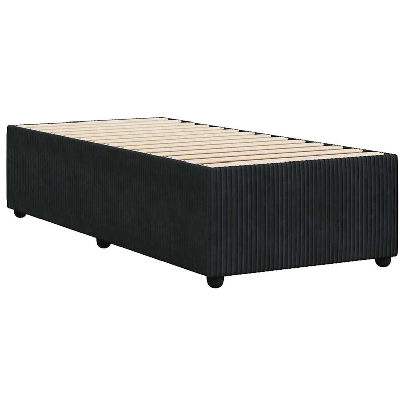vidaXL Bed Frame without Mattress Black King Single Velvet