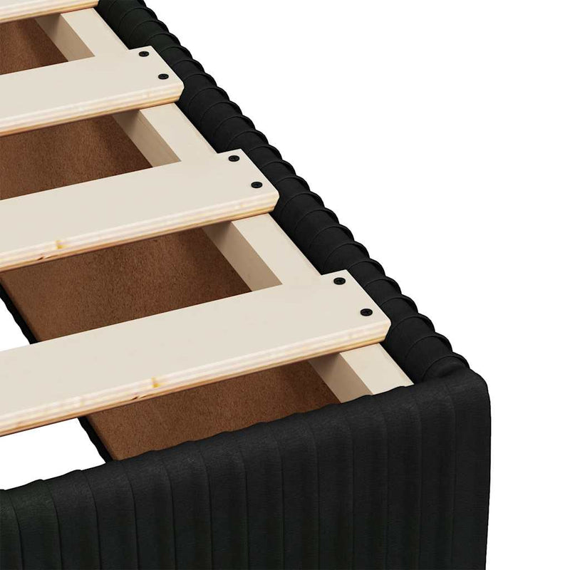 vidaXL Bed Frame without Mattress Black King Single Velvet