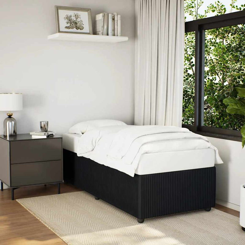 vidaXL Bed Frame without Mattress Black King Single Velvet