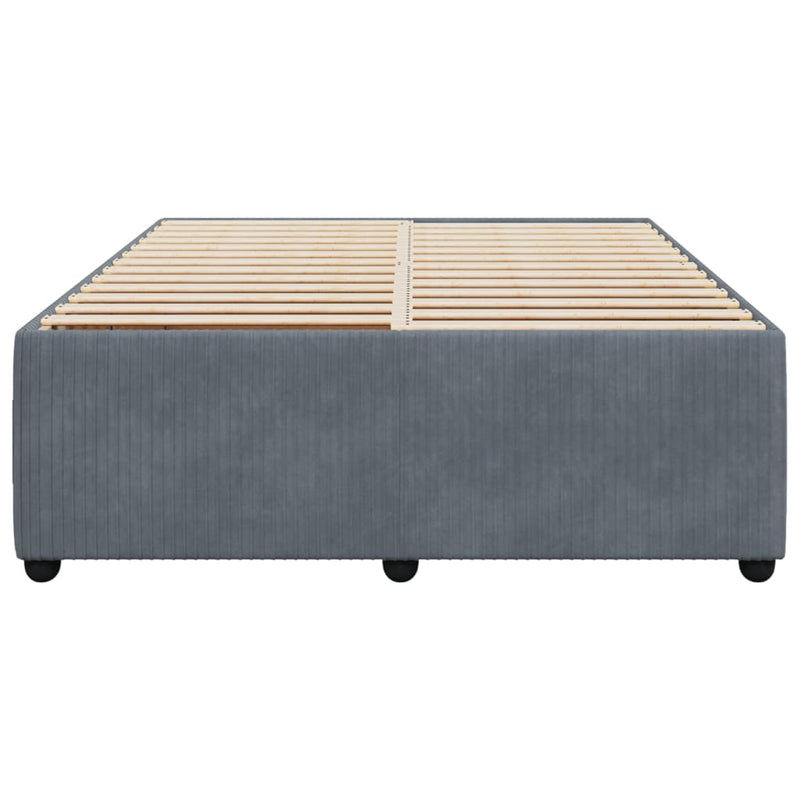 vidaXL Bed Frame without Mattress Dark Grey Queen Velvet