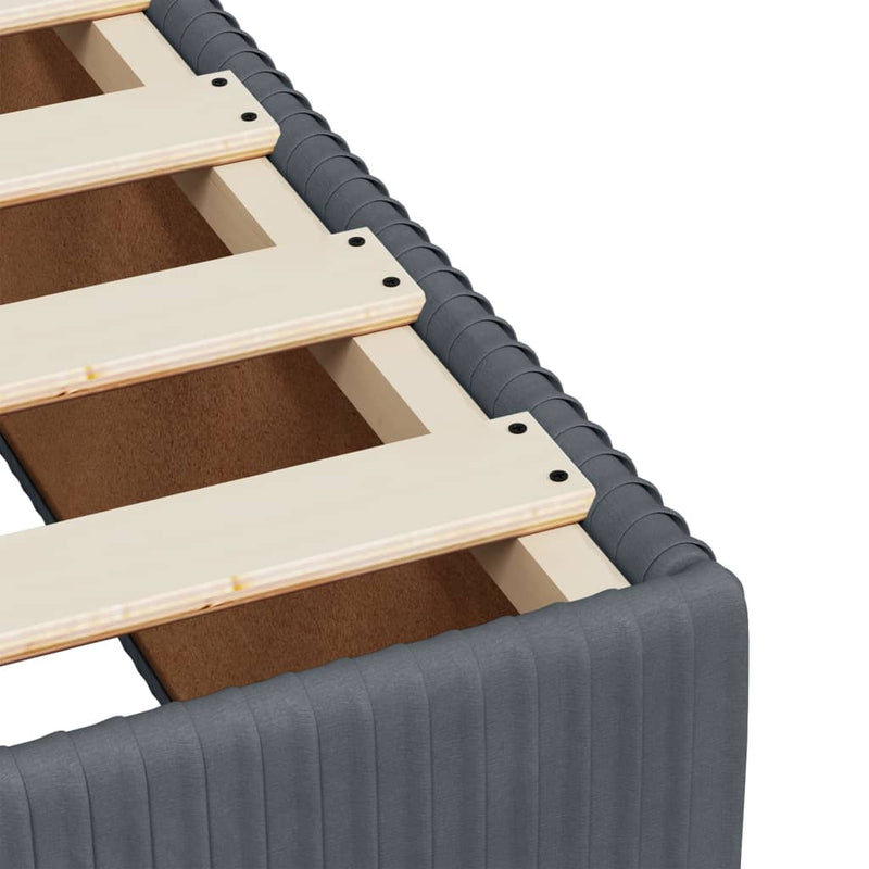 vidaXL Bed Frame without Mattress Dark Grey Queen Velvet