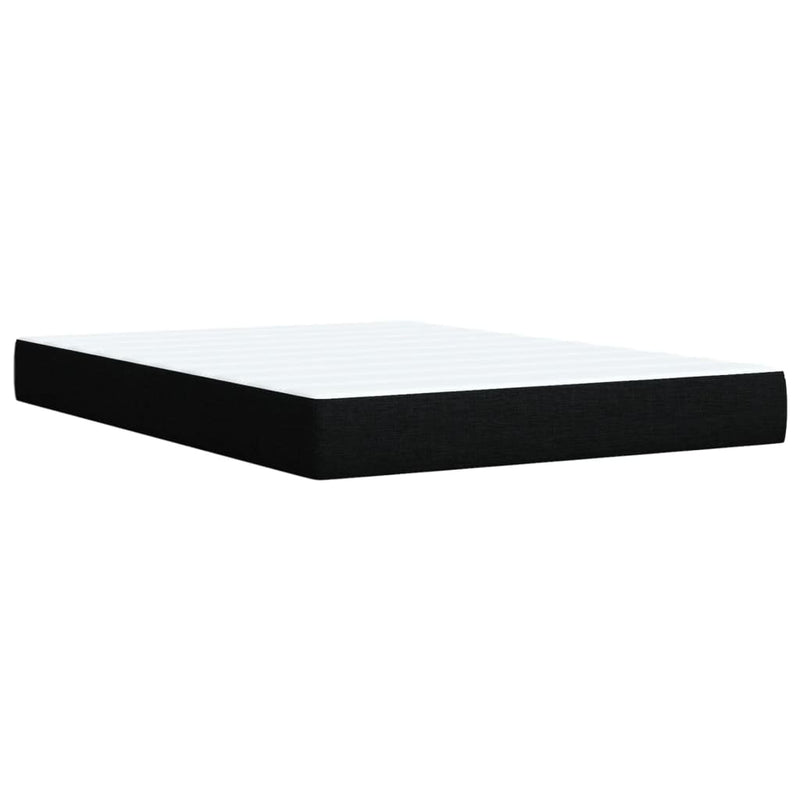 vidaXL Box Spring Bed with Mattress Dark Grey Queen Fabric