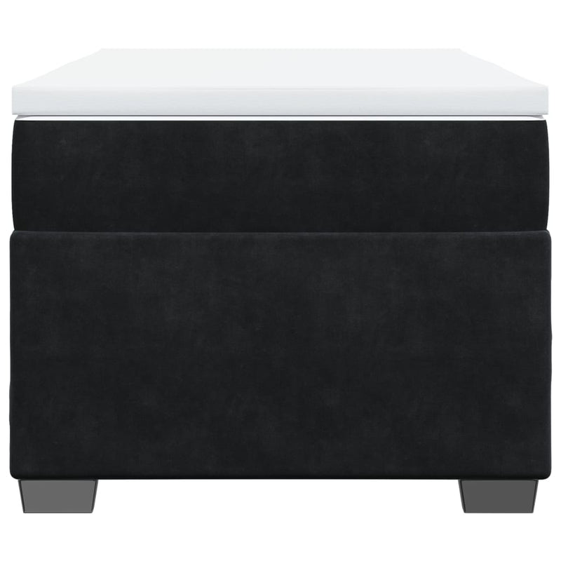 vidaXL Box Spring Bed with Mattress Black King Single Velvet