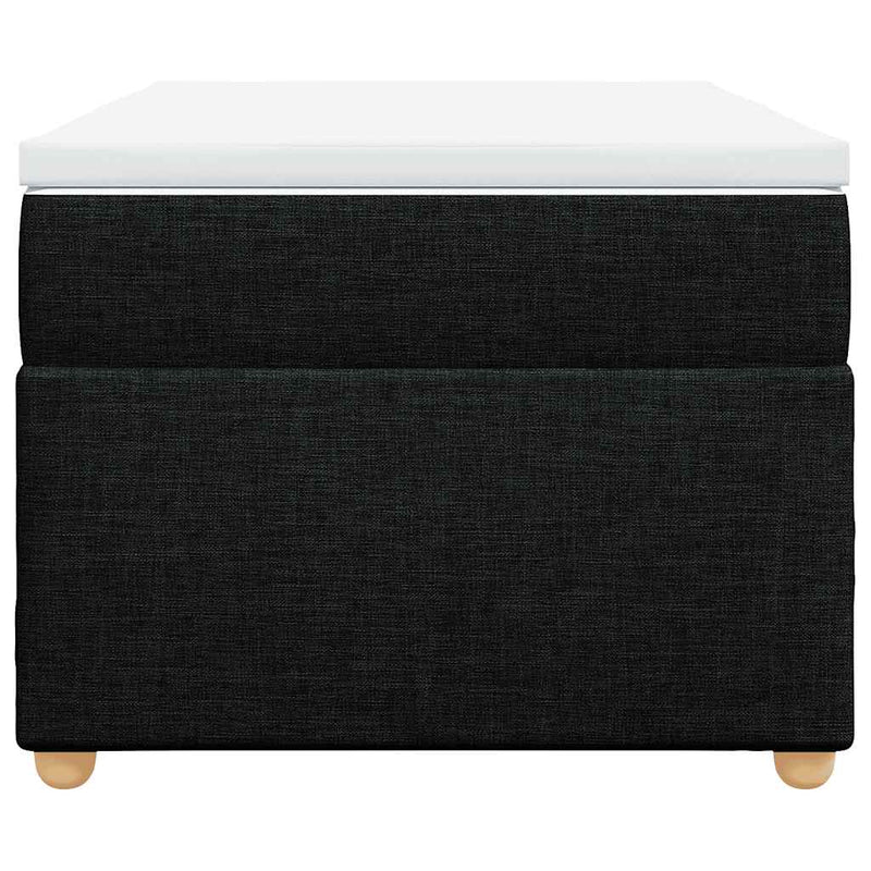 vidaXL Box Spring Bed with Mattress Black King Single Fabric