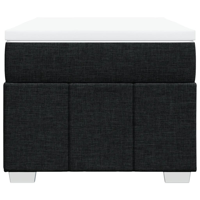vidaXL Box Spring Bed with Mattress Black King Single Fabric