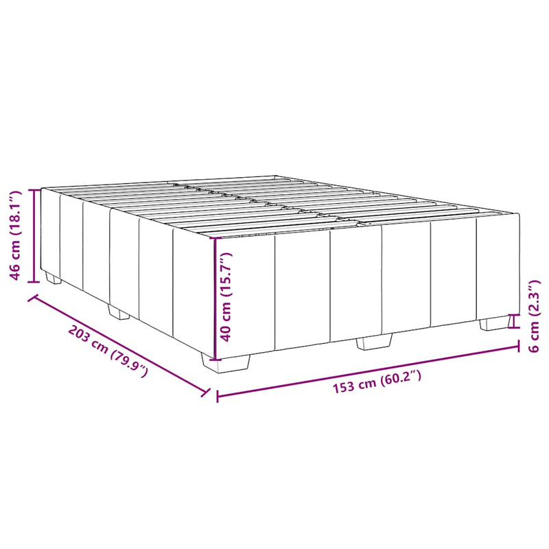 vidaXL Box Spring Bed with Mattress Black Queen Size Fabric