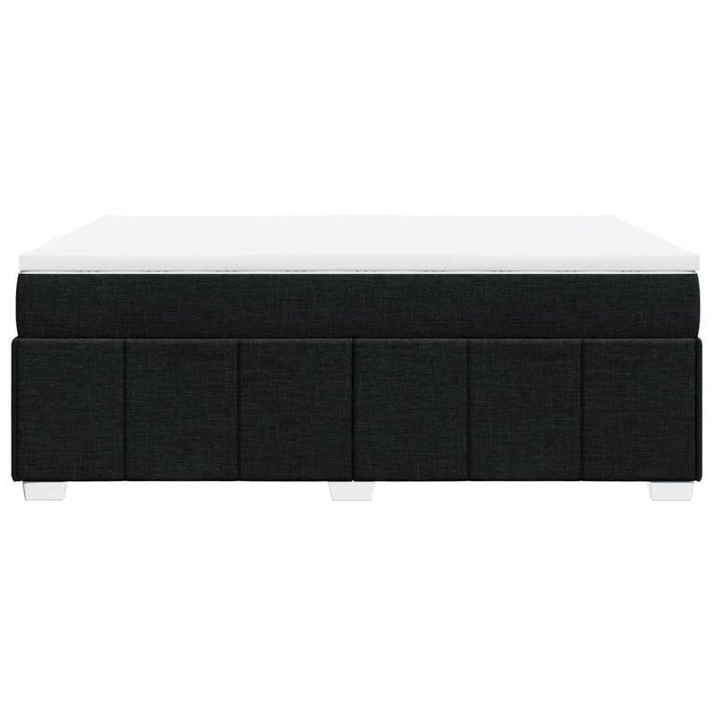 vidaXL Box Spring Bed with Mattress Black Queen Size Fabric