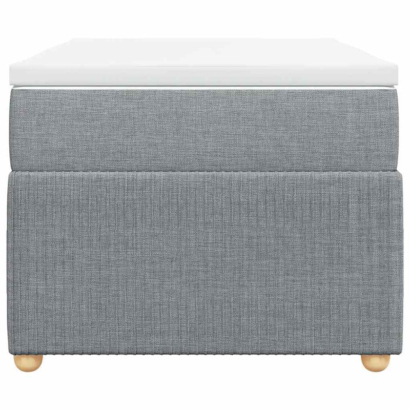 vidaXL Box Spring Bed with Mattress Dark Grey King Single Fabric