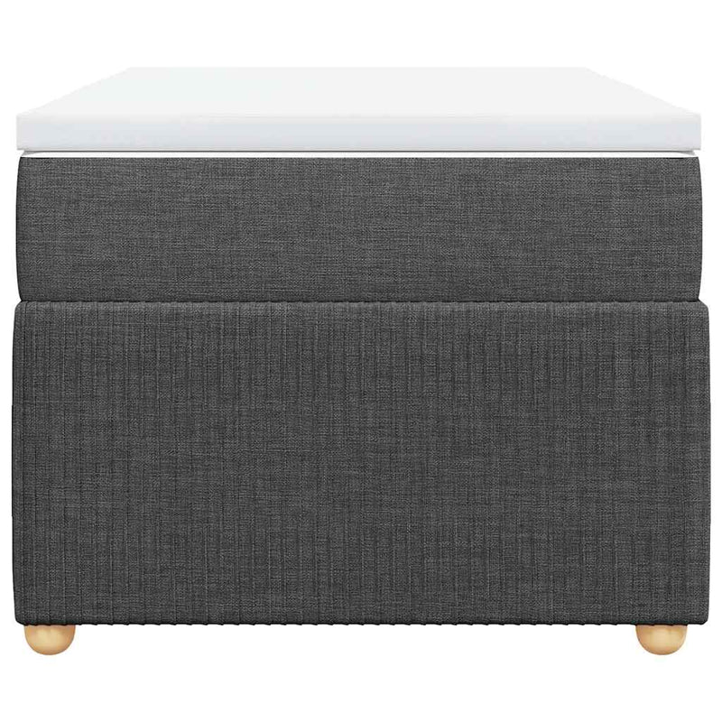 vidaXL Box Spring Bed with Mattress Black King Single Fabric