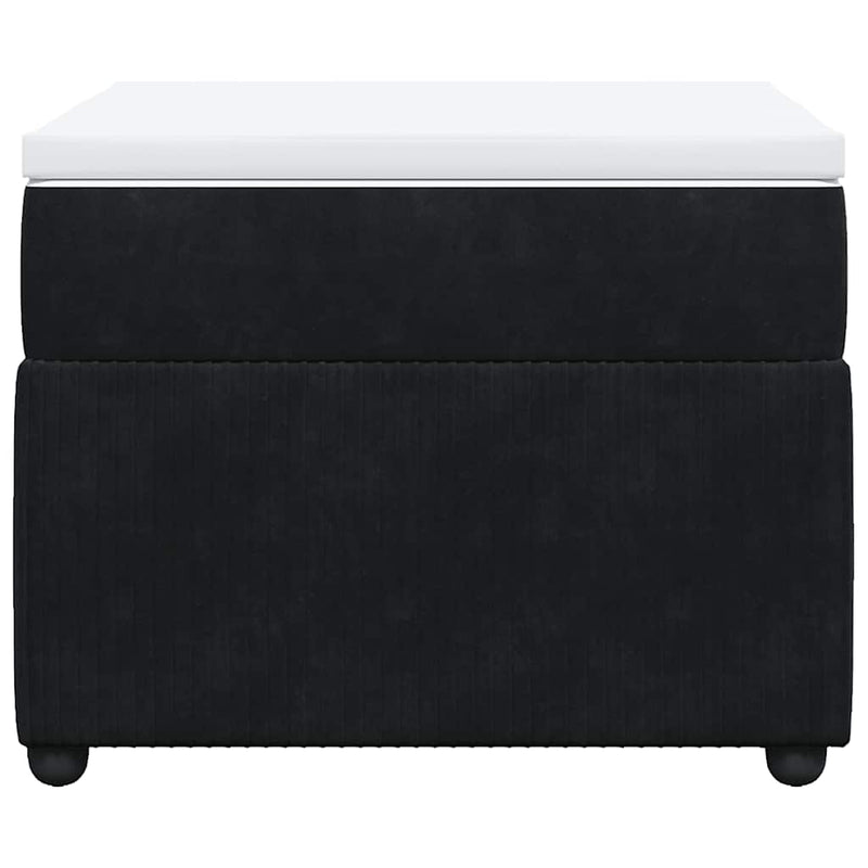 vidaXL Box Spring Bed with Mattress Black King Single Velvet