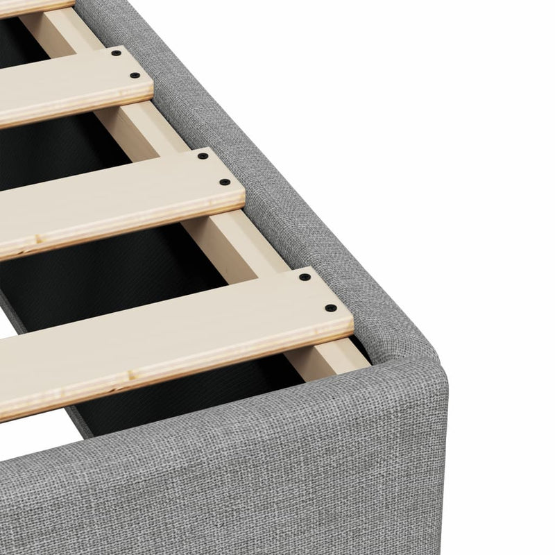 vidaXL Box Spring Bed with Mattress Dark Grey Queen Fabric