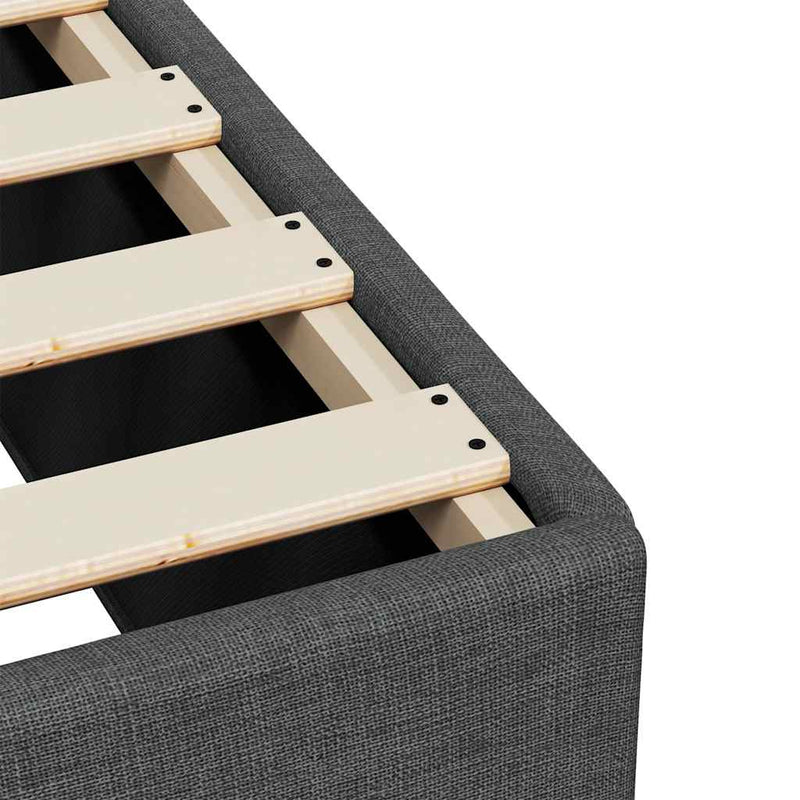 vidaXL Box Spring Bed with Mattress Black Queen Fabric
