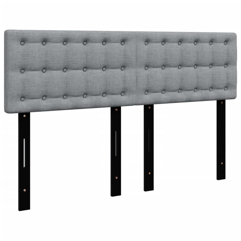 vidaXL Box Spring Bed with Mattress Dark Grey Queen Fabric