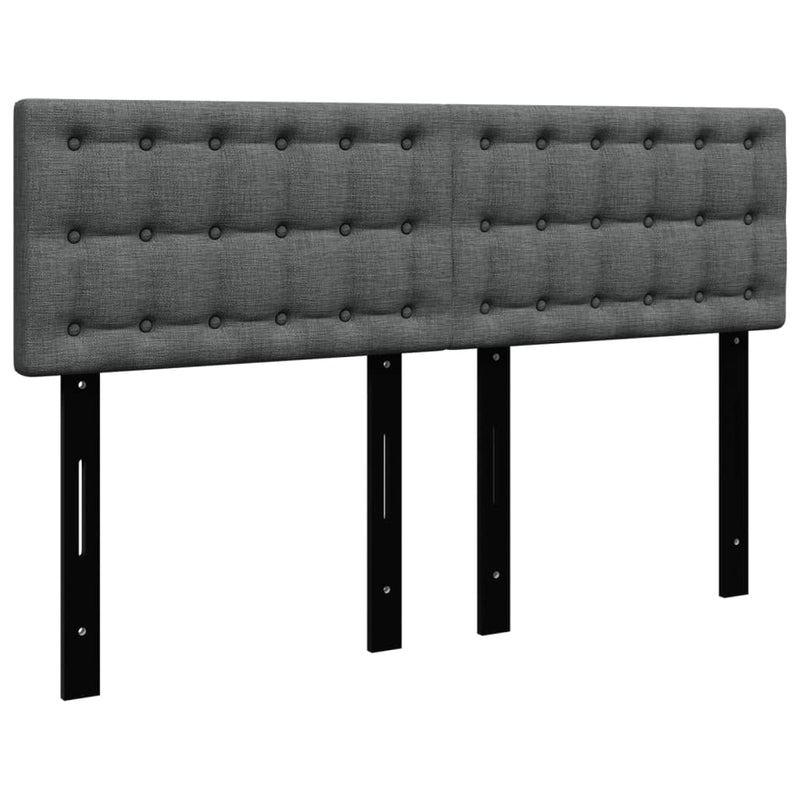 vidaXL Box Spring Bed with Mattress Black Queen Fabric