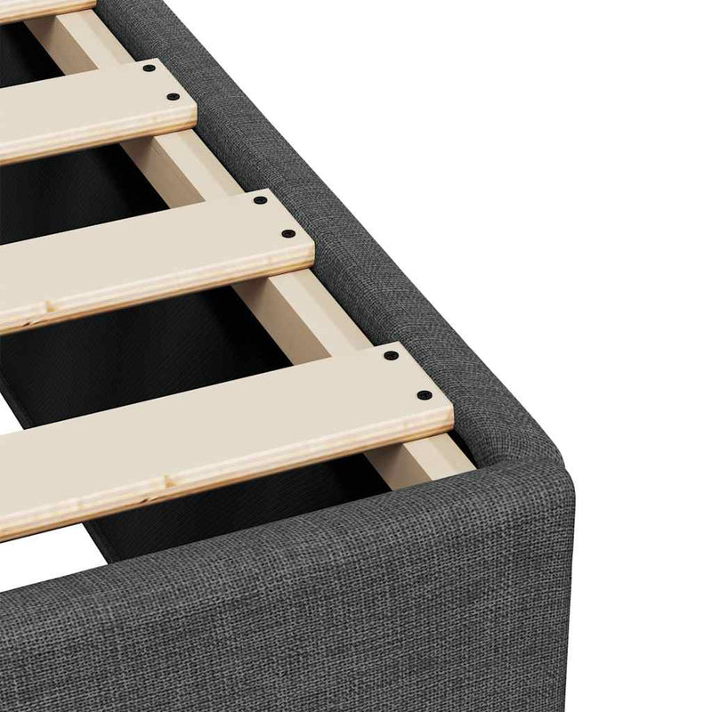 vidaXL Box Spring Bed with Mattress Black Queen Fabric