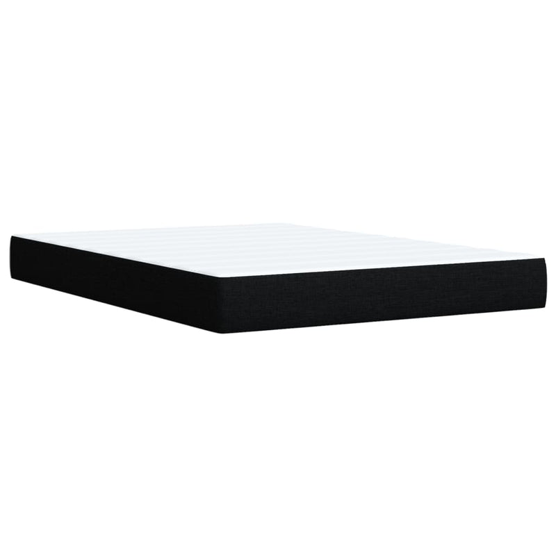 vidaXL Box Spring Bed with Mattress Black Queen Fabric