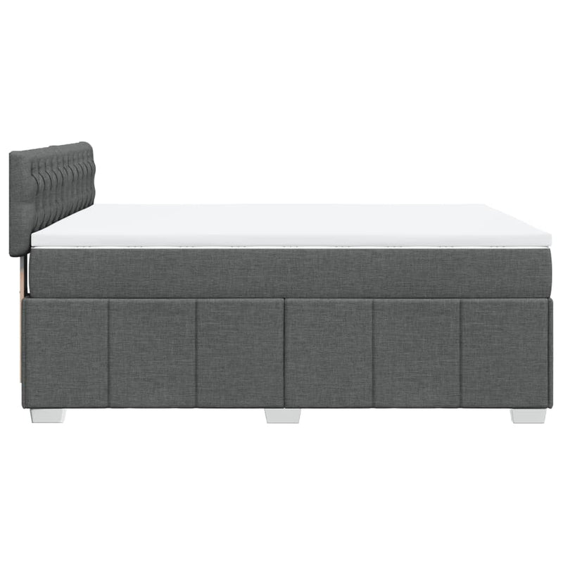 vidaXL Box Spring Bed with Mattress Black Queen Fabric