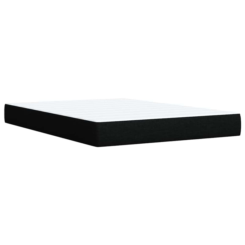 vidaXL Box Spring Bed with Mattress Black Queen Fabric