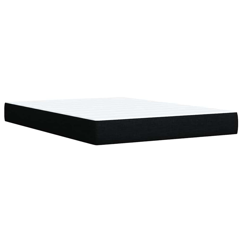 vidaXL Box Spring Bed with Mattress Black Queen Fabric